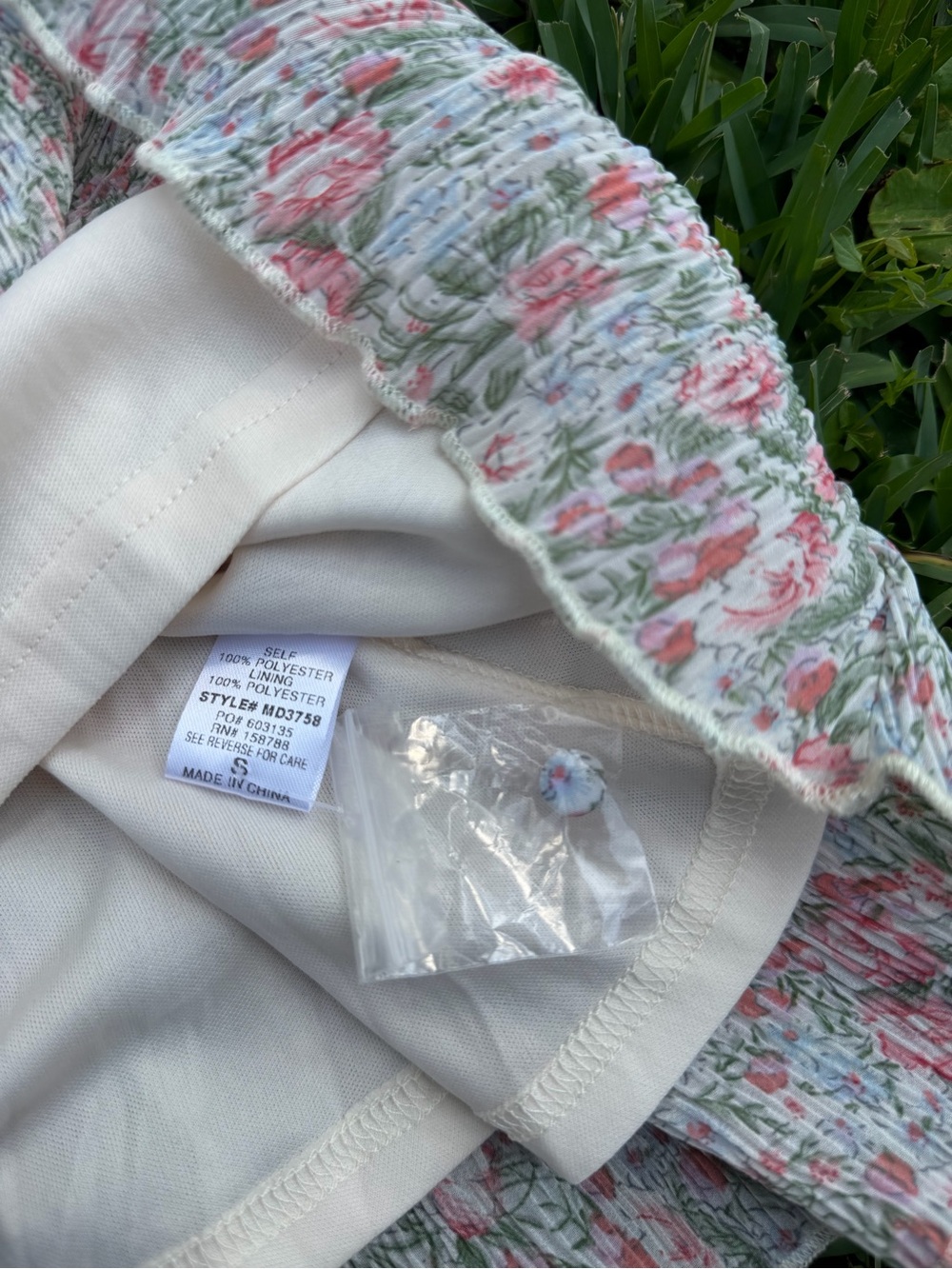 Mable Floral Tiered Ruffle Mini Dress NWT Size Small Cottagecore Boho - Picture 6 of 10